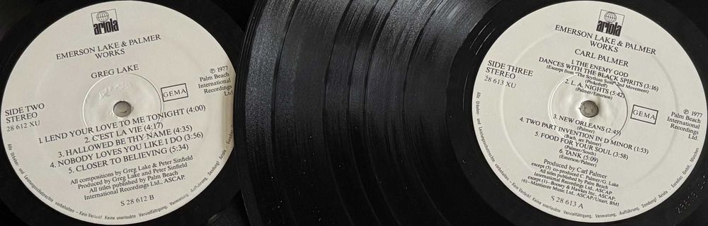 Emerson Lake & Palmer – Works (Volume 1) 2x LP