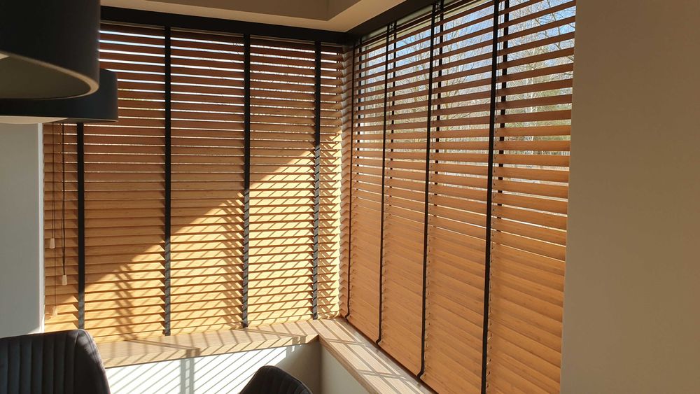 ŻALUZJE BAMBUSOWE Drewniane 35mm 50mm 65mm NA WYMiAR - Rolety Plisy