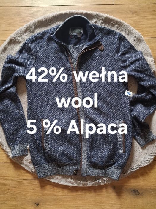 Sweter meski welna alpaka zapinany zamek