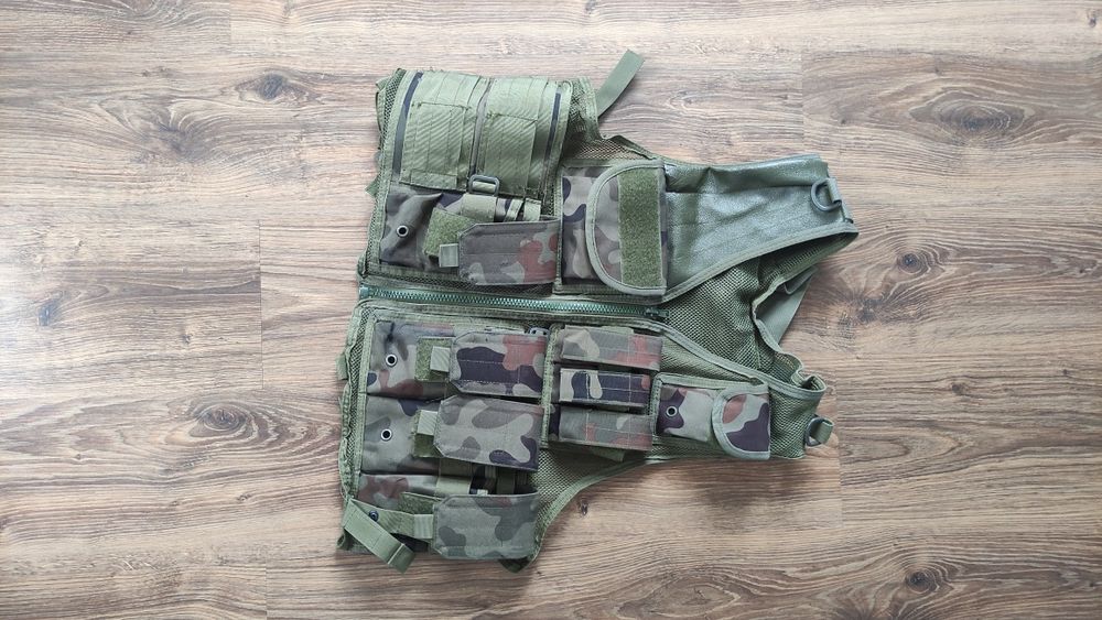 Kamizelka taktyczna militarna wojskowa L uniwersalny rozmiar zielona khaki ciemnozielona