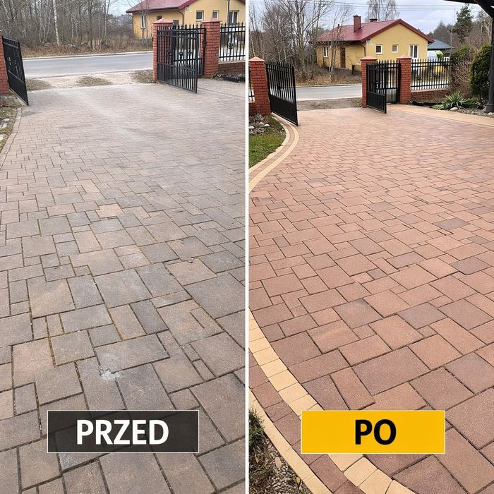 Mycie kostki brukowej