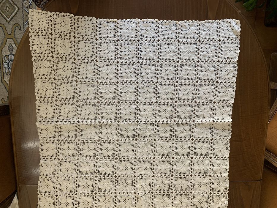 Pano de renda feito à mão