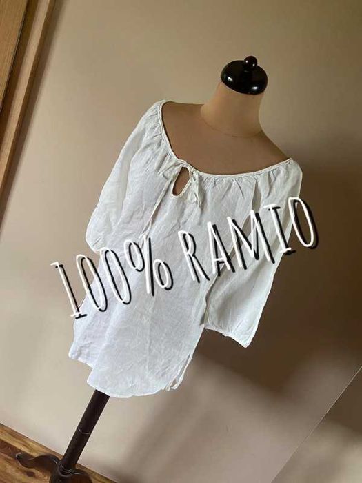 Ramio bluzka koszula organic lekka cienka biala basic capsule 38 40