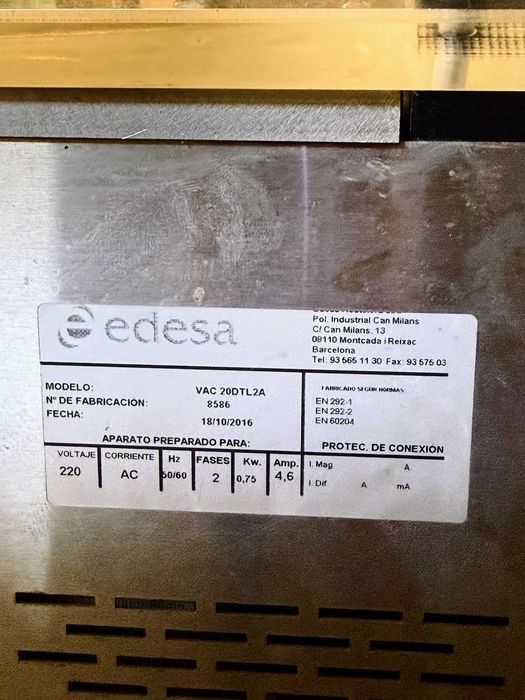 Pakowarka próżniowa komorowa Edesa, vac-20dtl2a, sprawna