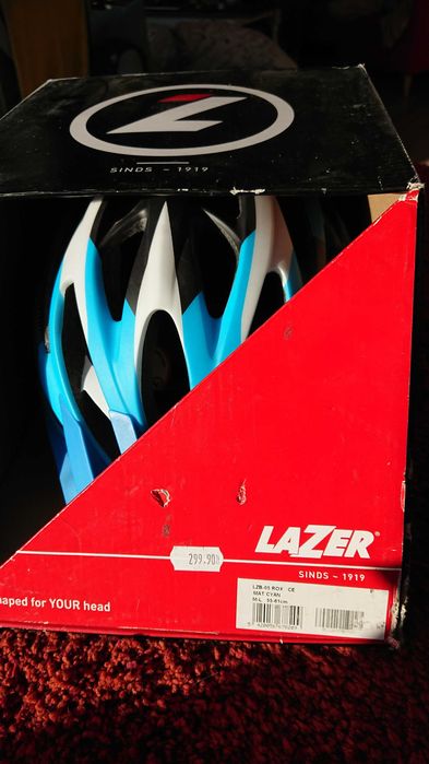 Kask rowerowy LAZER Rox rozm. M-L matt cyan NOWY