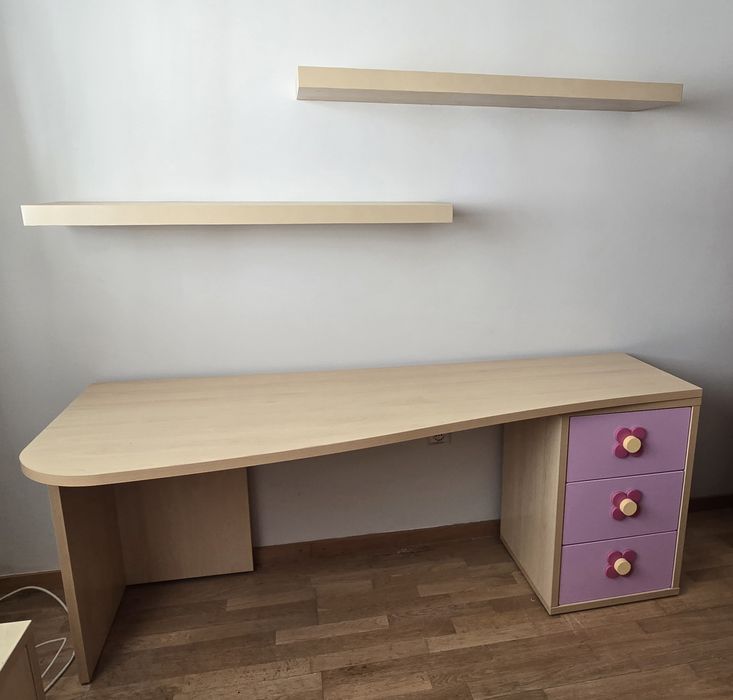 Beliche + Secretária + 2 colchões + Mini-Baú