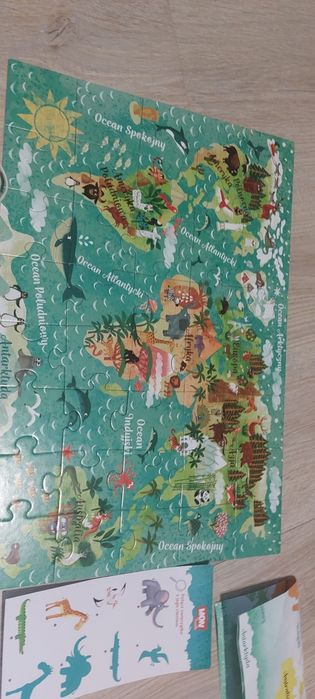Puzzle MON zwierzęta świata mapa 40