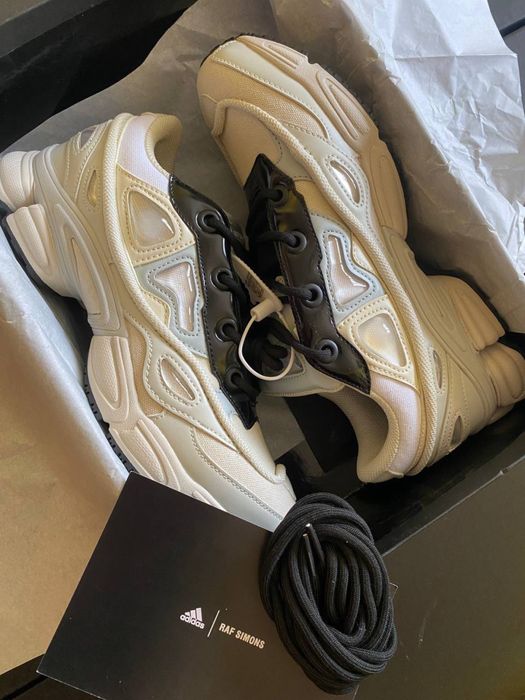 Кросівки Adidas x Raf Simons Ozweego 3 Cream White • Раф Сімонс (білі) Топ Якість