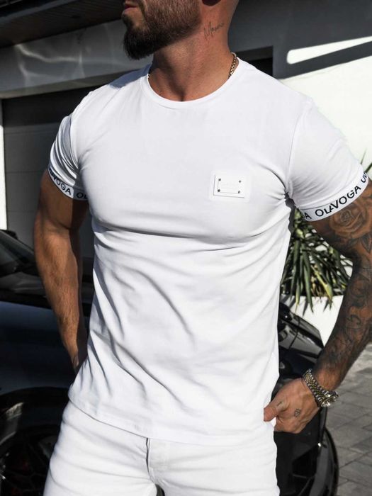 O la voga bluzka t-shirt męski bugy ecru M L XL XXL