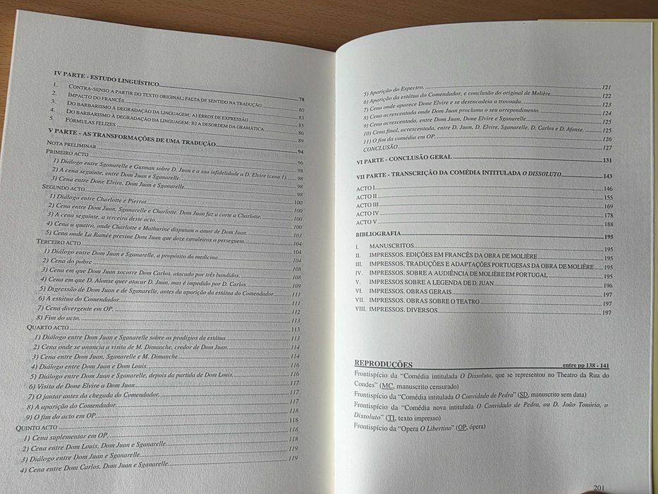 Livro "Comédia Intitulada O Convidado de Pedra ou D. João Tenório"