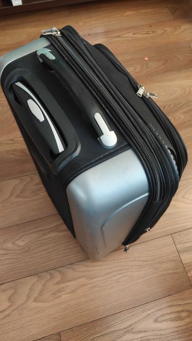 Walizka BRUGI na kółkach materiałowo-plastikowa duża 60x40x25