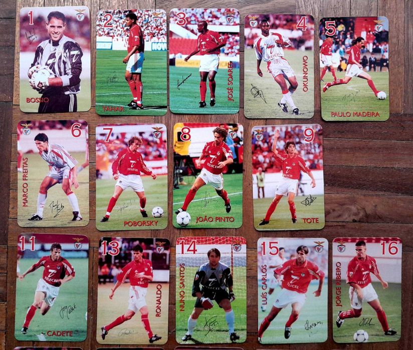 Coleção de cromos de futebol do SLBenfica - época 1997/1998