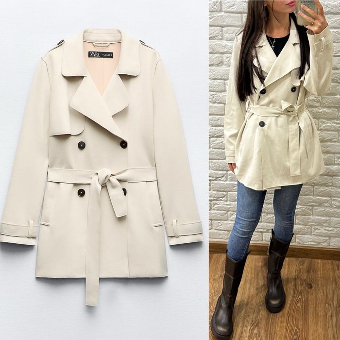 Пальто тренч плащ Zara xs новий