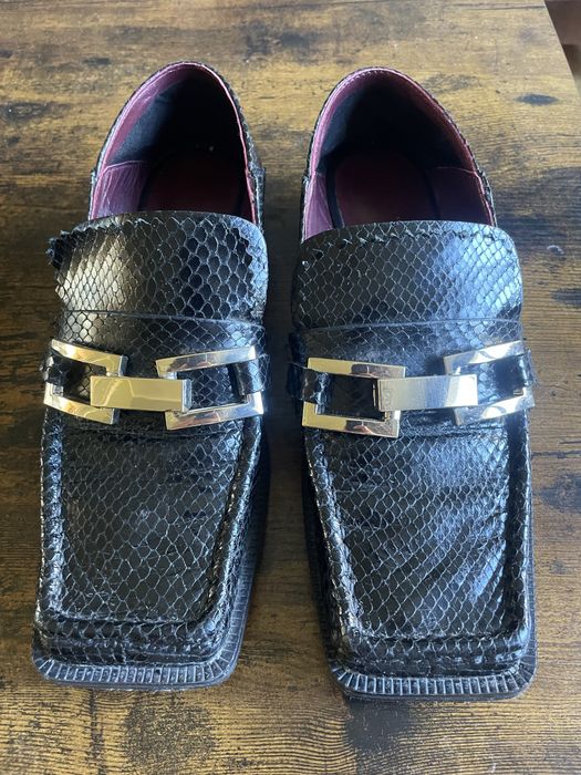 Mokasyny Zara skórzane czarne złote 37 38