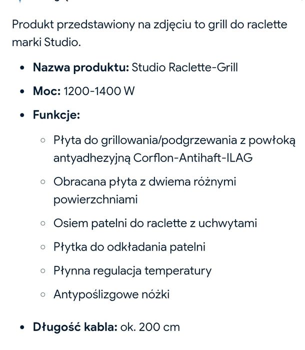 Grill elektryczny z płytą kamienna