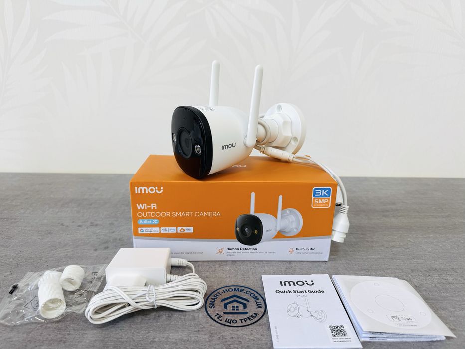 Мікрофон‼️5Мп 5Mp IMOU хмарна WiFi уличная IP камера зовнішня вулична для видеонаблюдения відеонагляду облачная с микрфоном картой памяти Dahua ONVIF