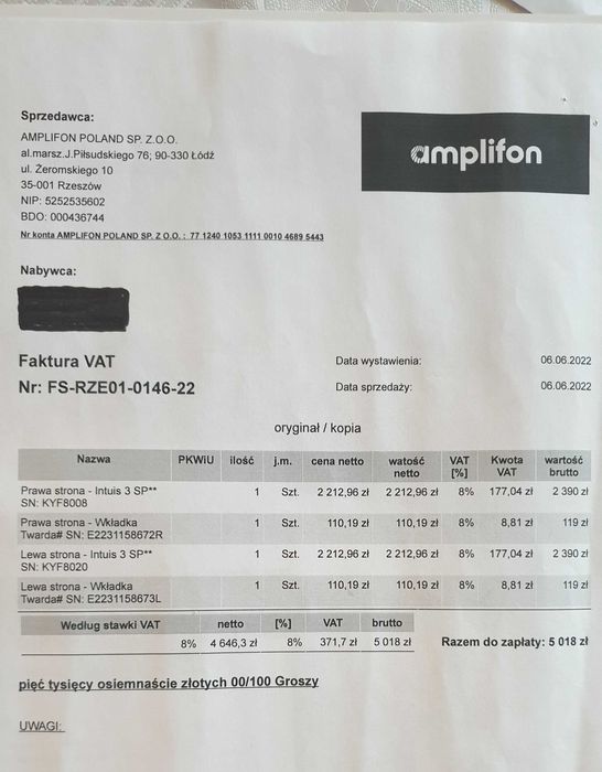 Aparaty słuchowe Signia Intuis 3SP