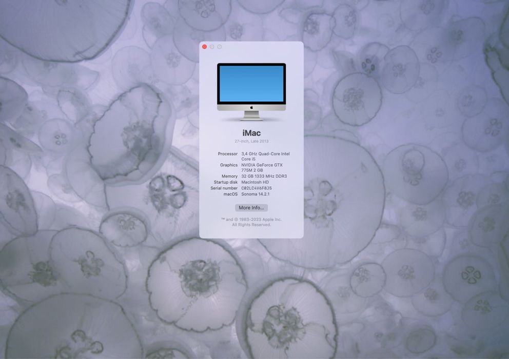 iMac 27” late 2013 i5 3.4 Ghz / 32GB RAM / 1TB SSD GeForce GT 755M 2GB