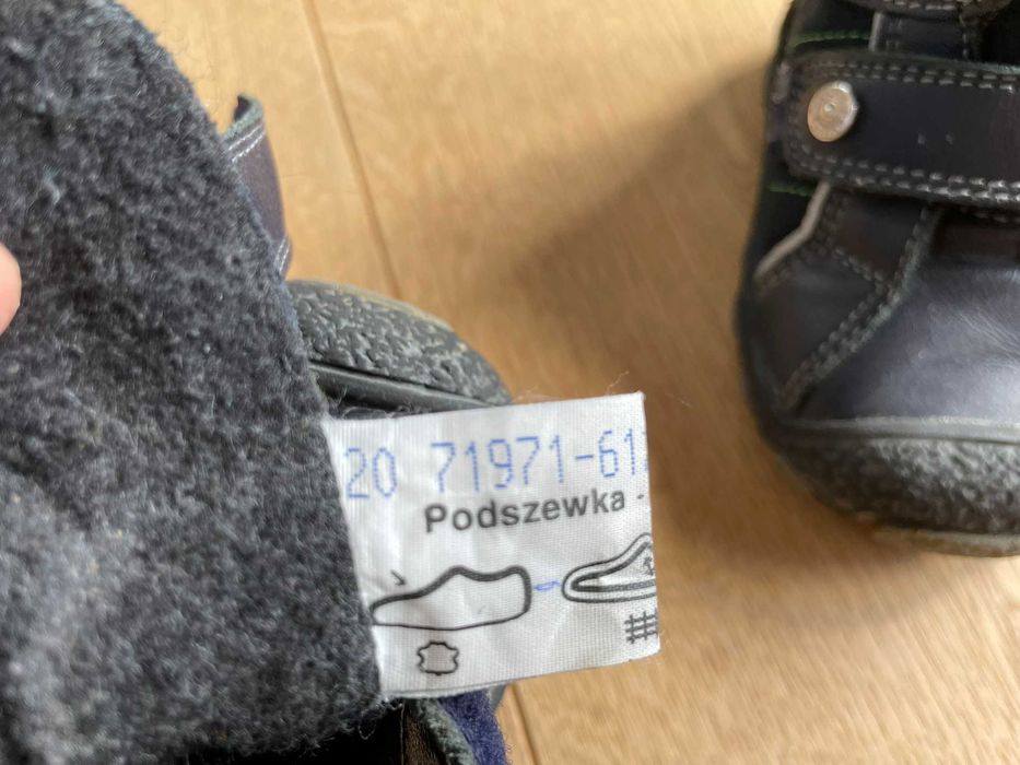 [jak nowe] Trzewiki kozaki ocieplane BARTEK 20 skóra wełna