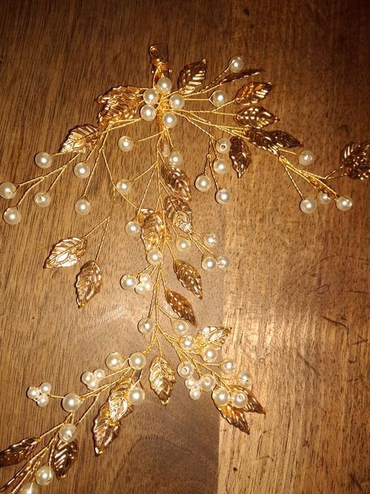 Stroik do włosów ślub wesele perły