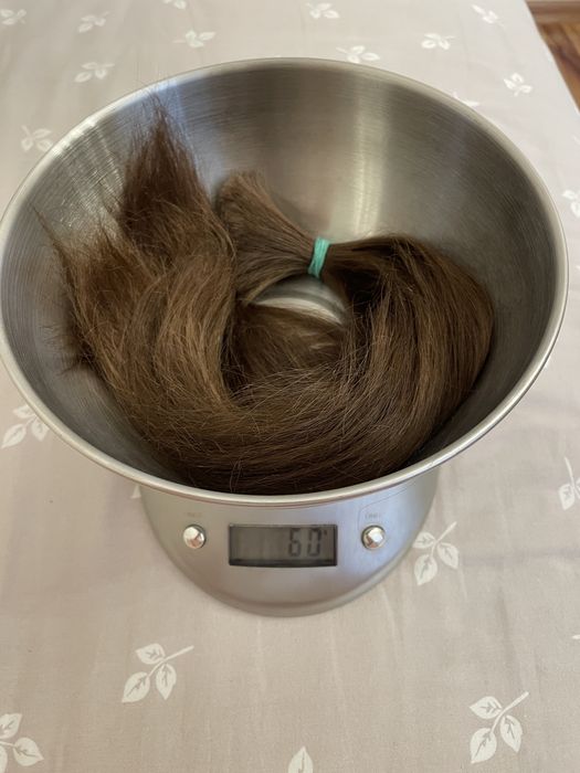 Włosy dziewicze brązowe proste 40 cm o wadze 60g