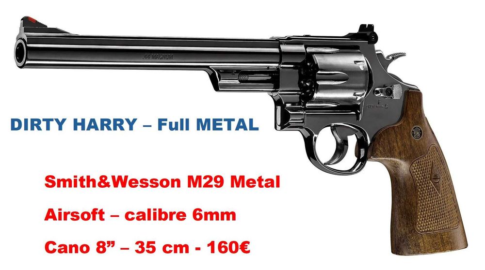 Revólver airsoft Smith & Wesson M29 + 629 + Colt Phyton 357 mola