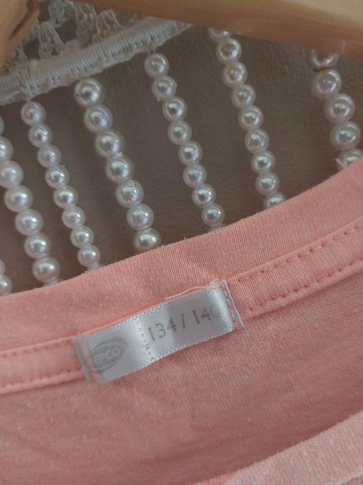 Koszulka 134 140 t-shirt pomarańczowa