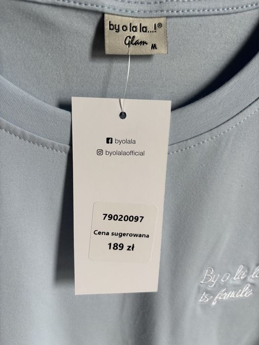 By o la la bluzka basic baby blue poduszki M 38/40 new %%%