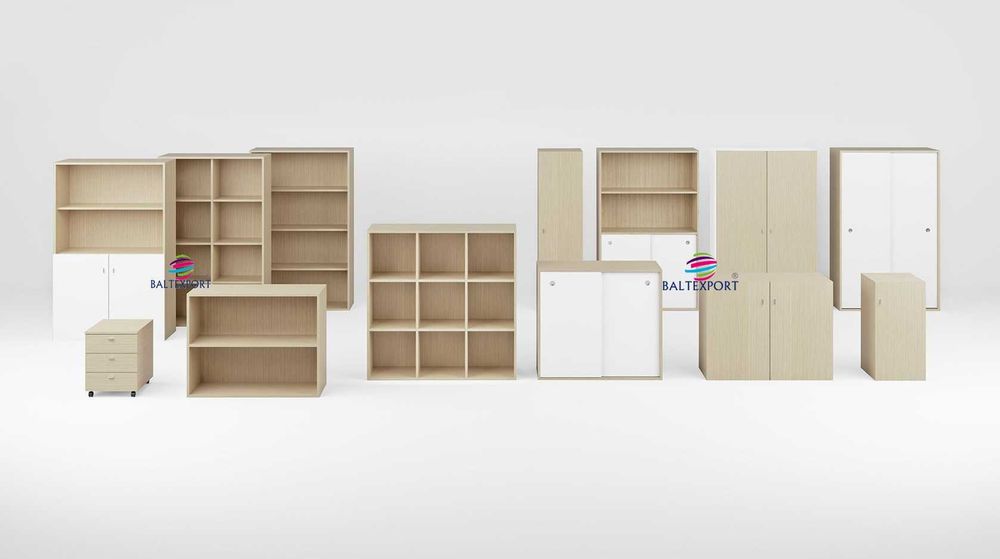 Armários de Escritório Várias Medidas em Estrutura Melamina / Madeira