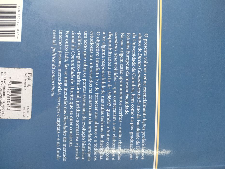 Direito comunitário de Miguel Gorjão -Henriques