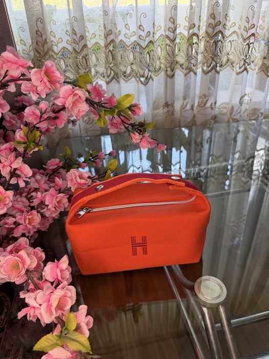Стильна косметичка / сумка-органайзер Hermès Bride-a-Brac (помаранчева)