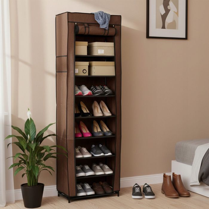 ORGANIZER tekstylny na buty 9 półek 172cm składany