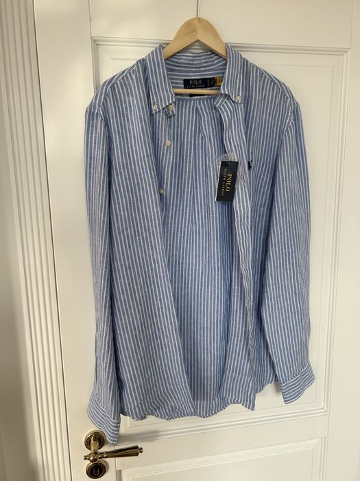 Polo Ralph Lauren koszula lniana 100% len XL Custom Fit NOWA