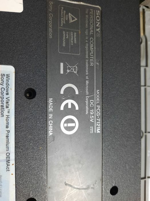 Portátil SONY Vaio VGN-NR31Z (PCG-7121M) para peças