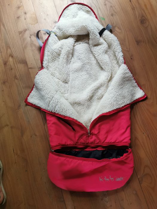 Spiworek do wózka, sanek wełna, duży