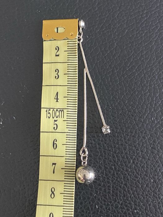 Srebrne długie kolczyki