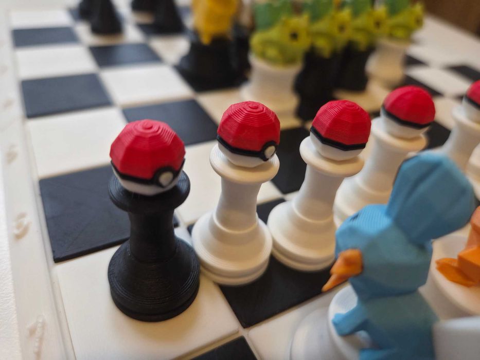 Pokemon szachy druk 3d