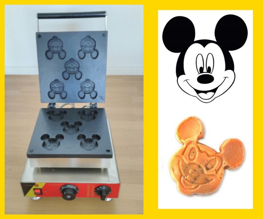 2 Máquinas Waffles (Mickey + Hello Kitty)  Lote Barato