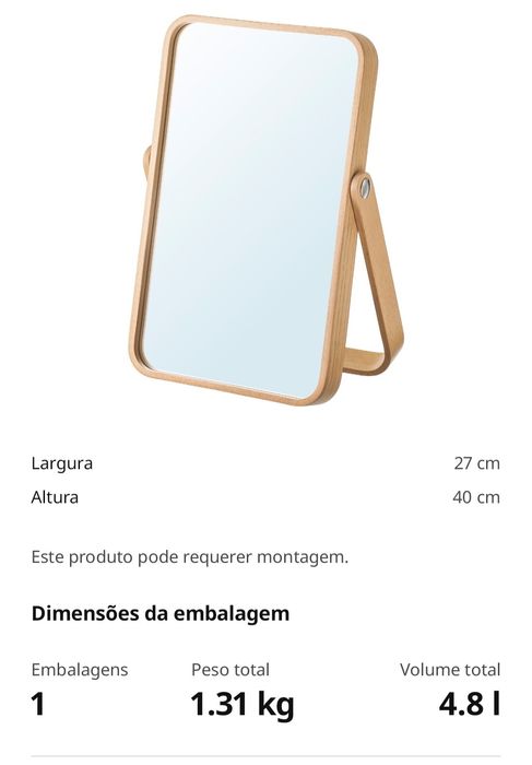 Espelho para toucador ikea