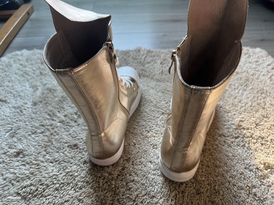 Buty złote za kostke