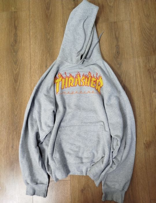 Сіре худі трешер thrasher sk8 rap streetwear y2k drill drip casuals