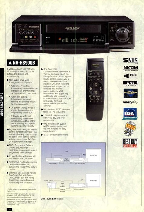 Magnetowid SVHS Metz 64VA14 (Panasonic NV-HS900)