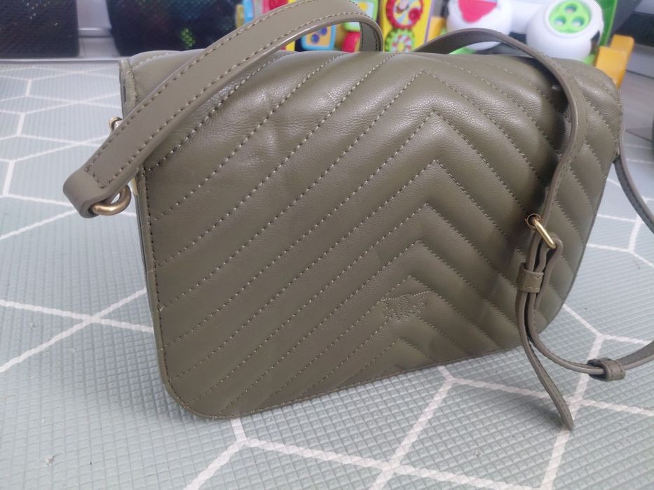 Torebka pinko zielona khaki love bell mini