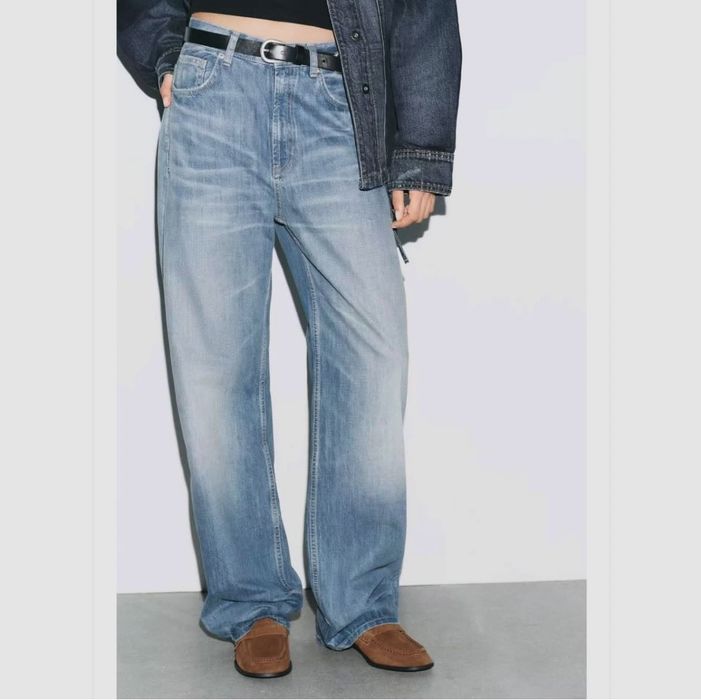 Джинси zara straight wide