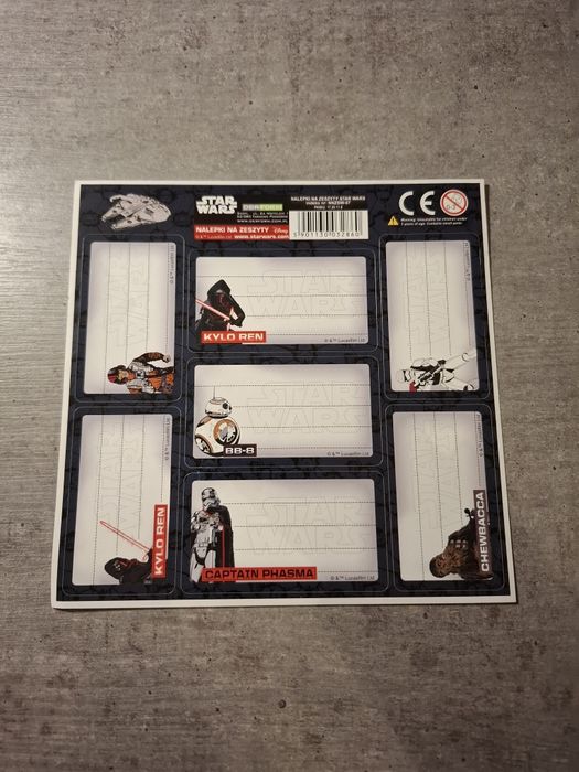 Naklejki na zeszyt Star Wars (Opis)