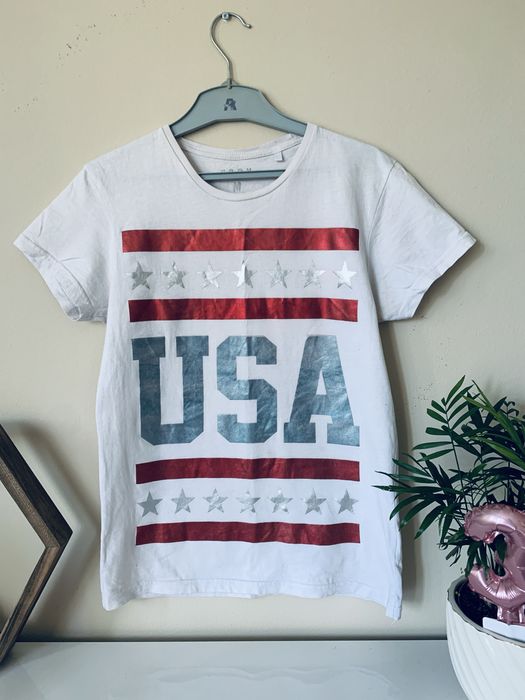 Biała koszulka USA