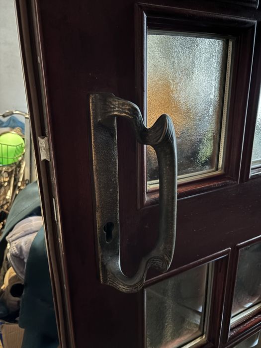 Drzwi zewnetrzne, drewniane machoniowe