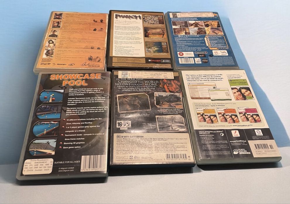 Lote 5Jogos PC CD-ROM Retro + CD educativo