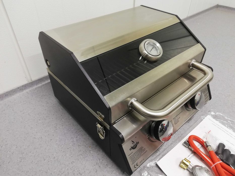 Stołowy Grill Gazowy Turystyczny Z SZYBĄ 6KW EL FUEGO JESOLO Gwarancja