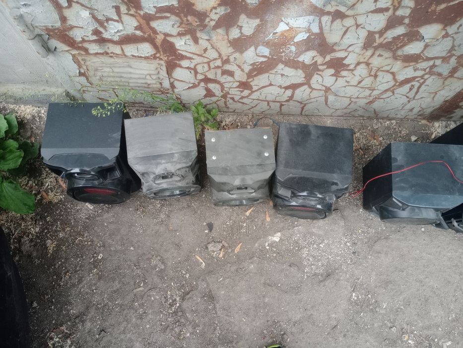 Музичні центри Sony та LG + 6 колонок (комплект, лот для гаража/дачі)